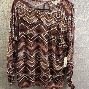 Charming Charlie geometric pattern Women's Top size small NWT